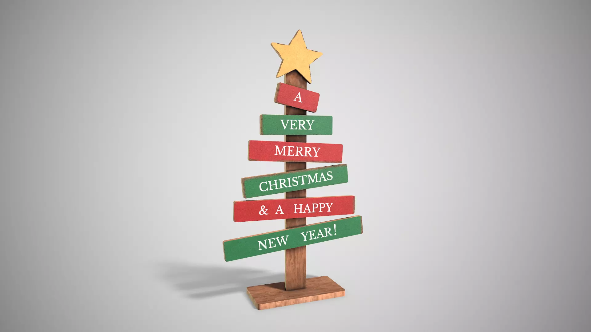 Christmas Tree Decoration Low-poly 3D model_0