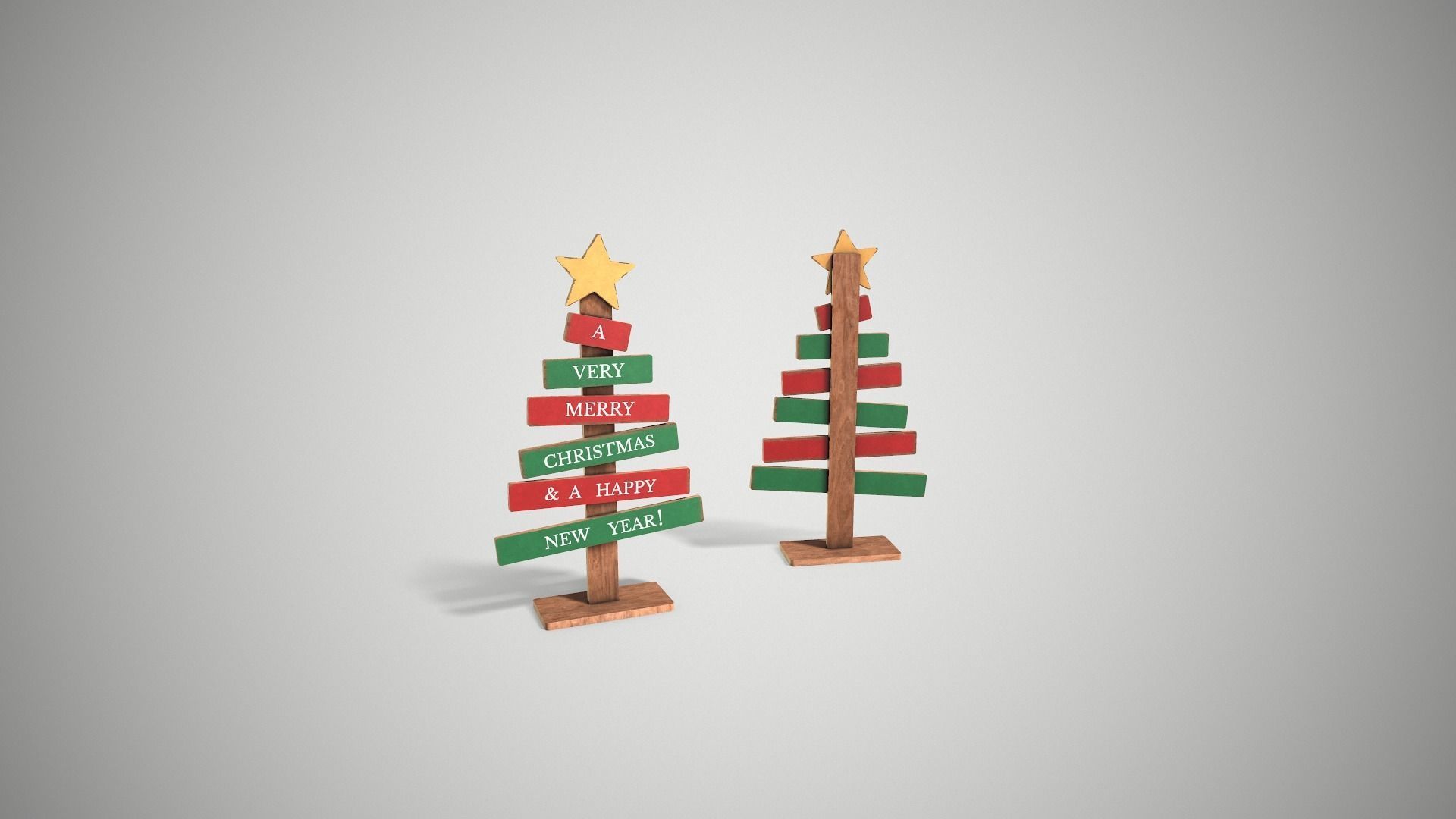 Christmas Tree Decoration Low-poly 3D model_3