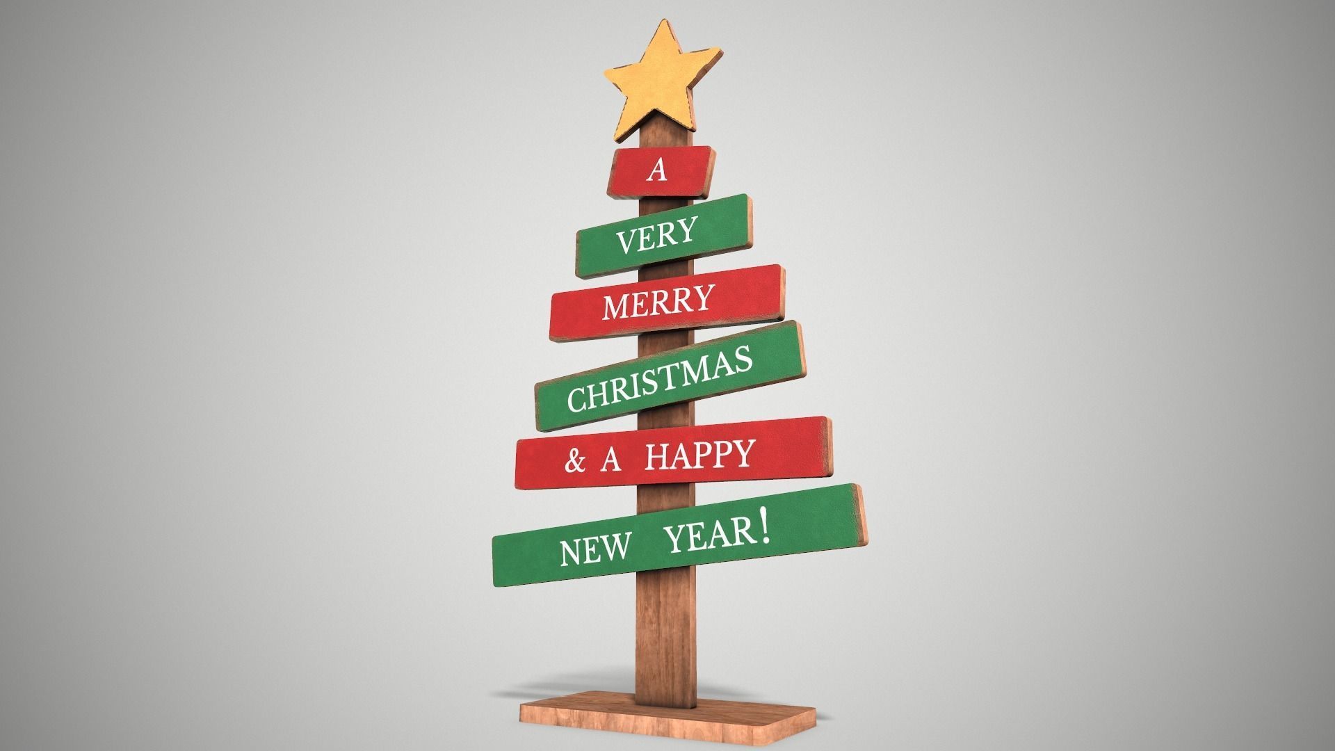 Christmas Tree Decoration Low-poly 3D model_2