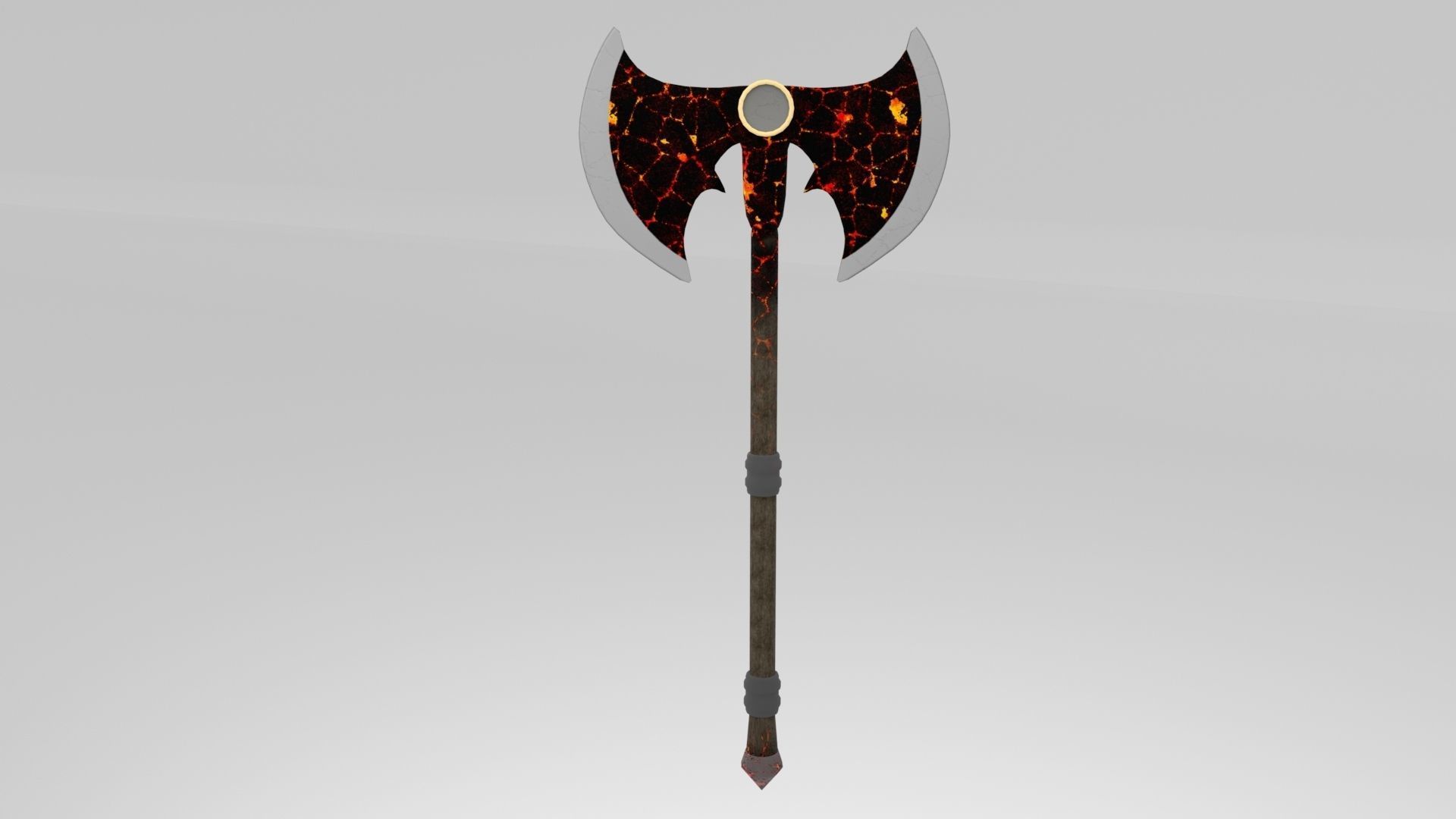 Minotaur and Fire axe  Low-poly 3D model_2