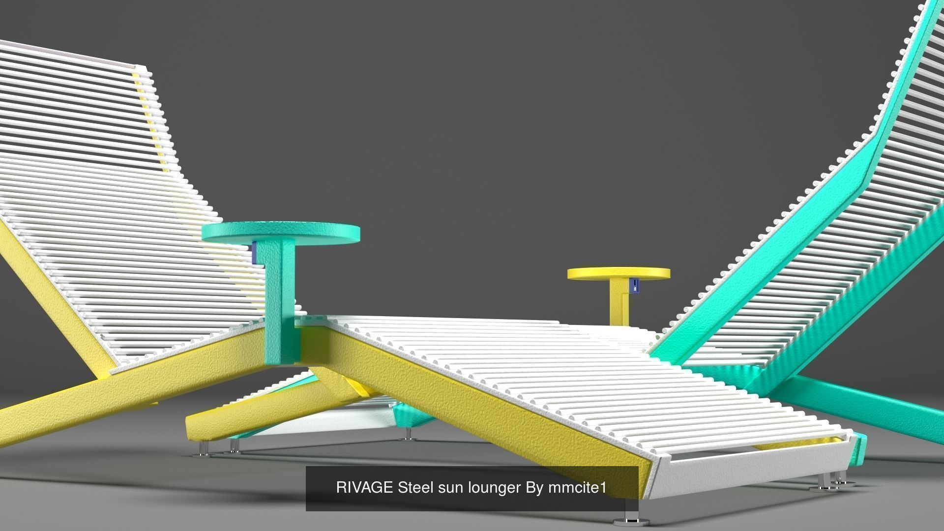 RIVAGE sun lounger 3D Model Collection_2