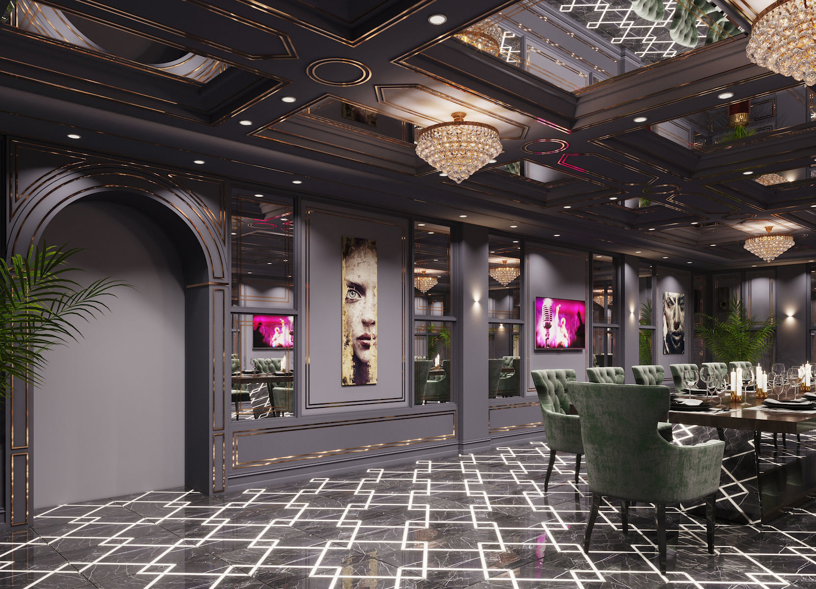 Lounge bar Vip  3D model_8