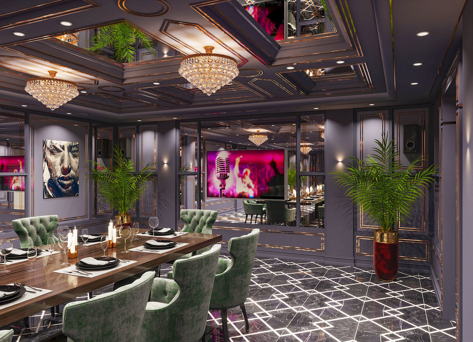 Lounge bar Vip  3D model_6