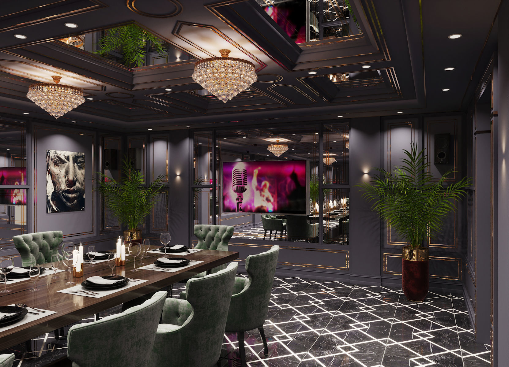 Lounge bar Vip  3D model_7
