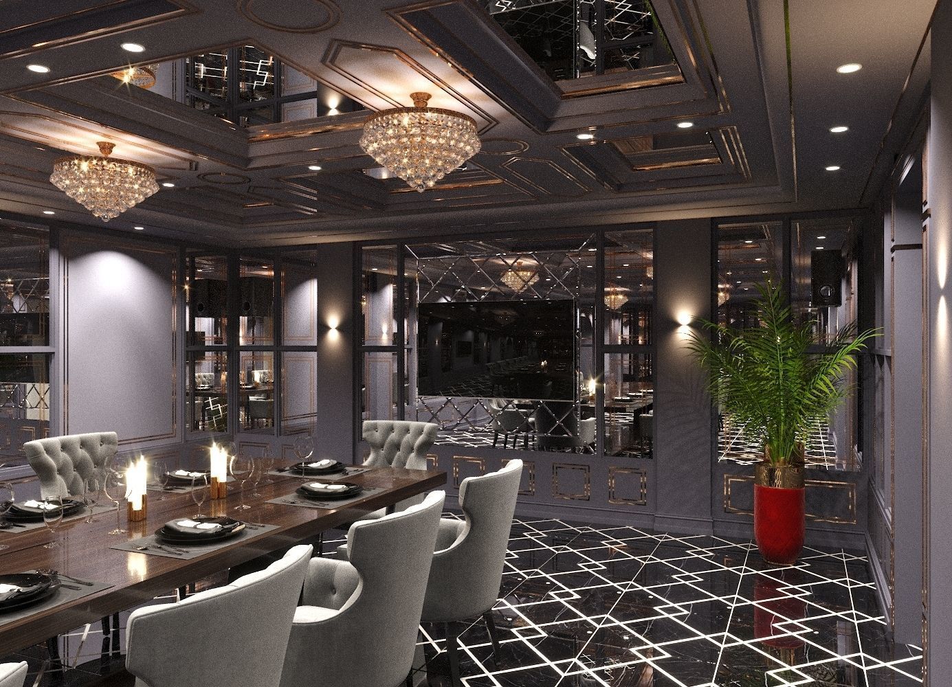 Lounge bar Vip  3D model_1