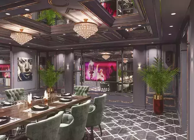 Lounge bar Vip  3D model