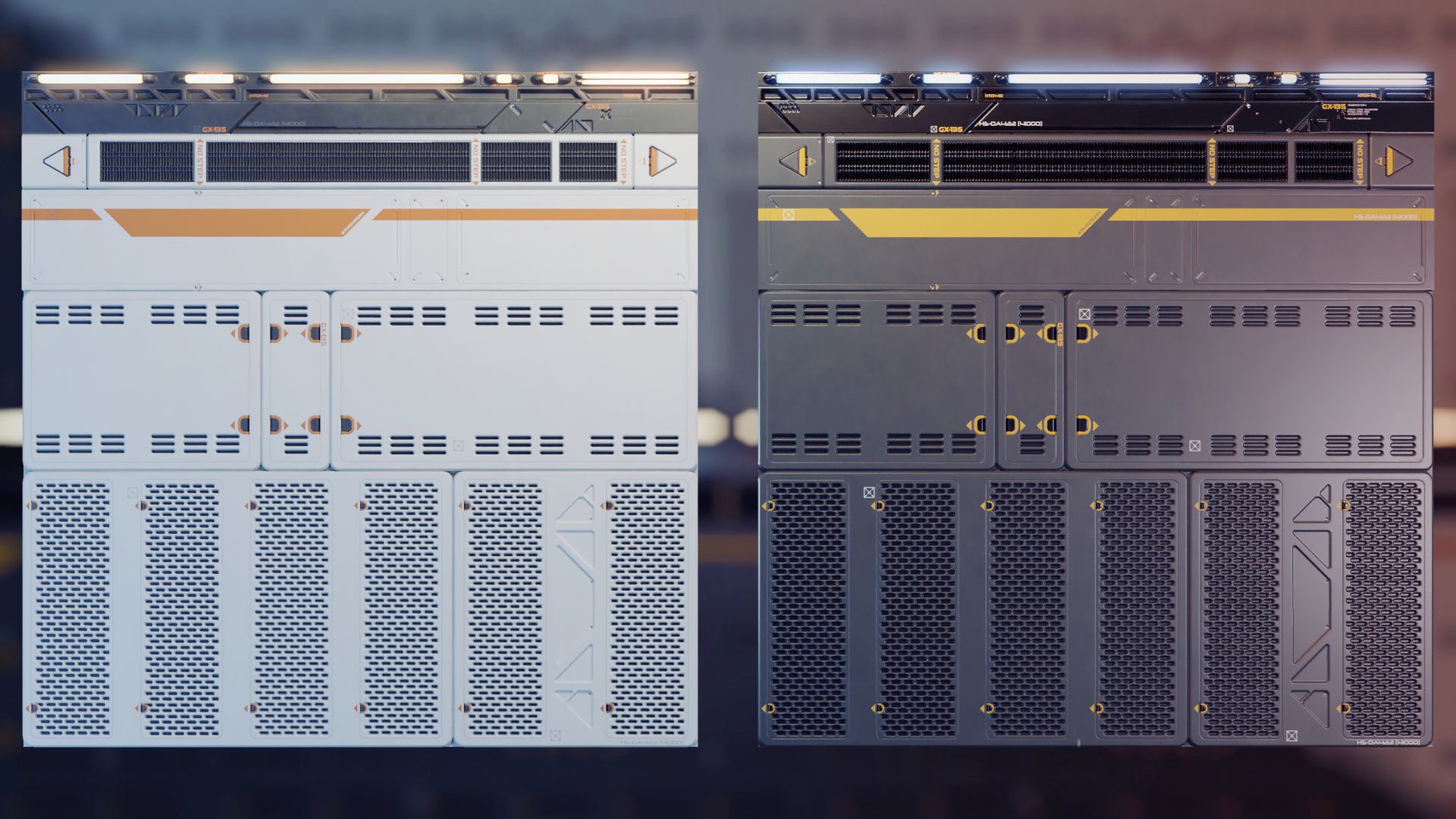 5 Sci-Fi trim sheets 3D model_5