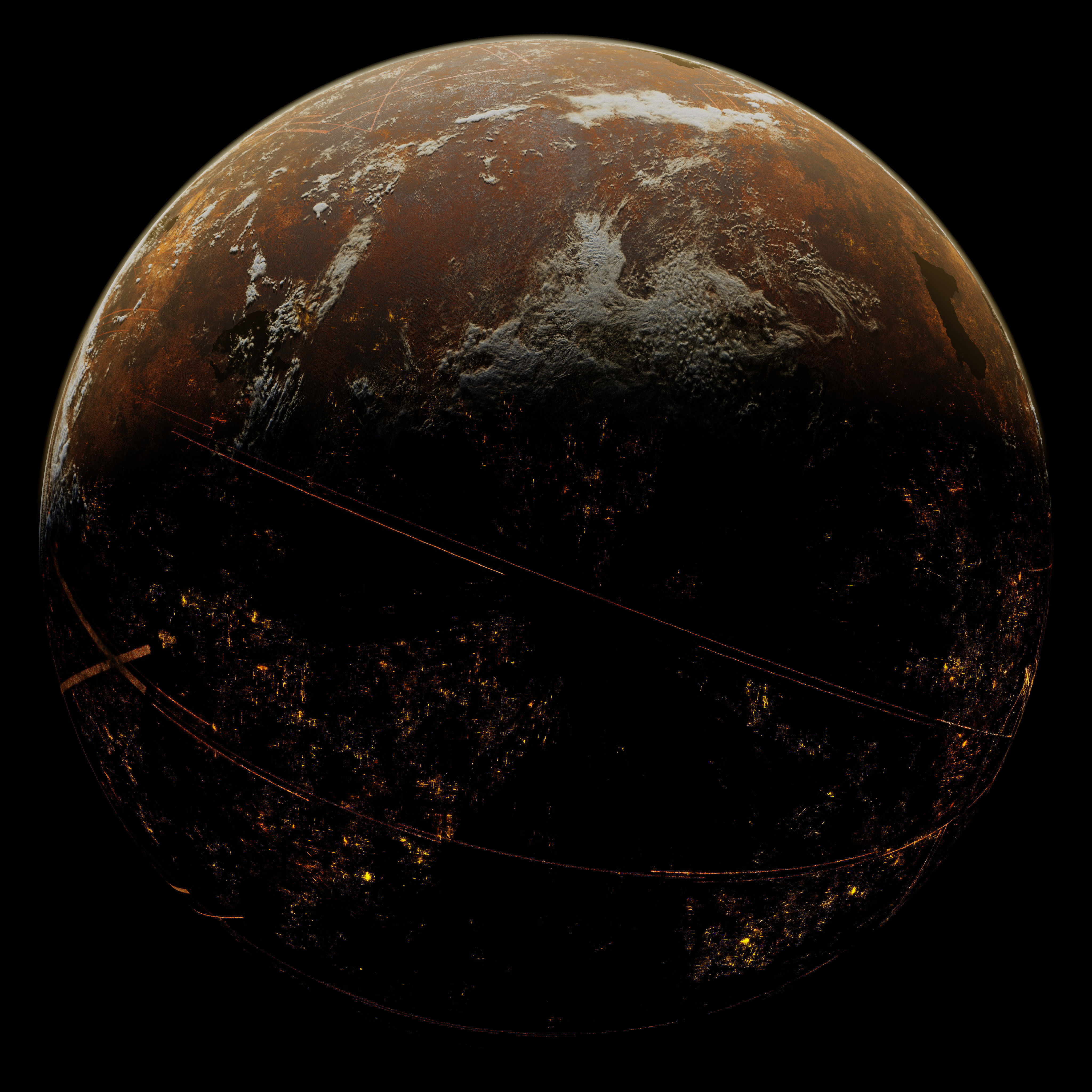 Nar Shaddaa - 16k Star Wars Planet Texture 3D model_8