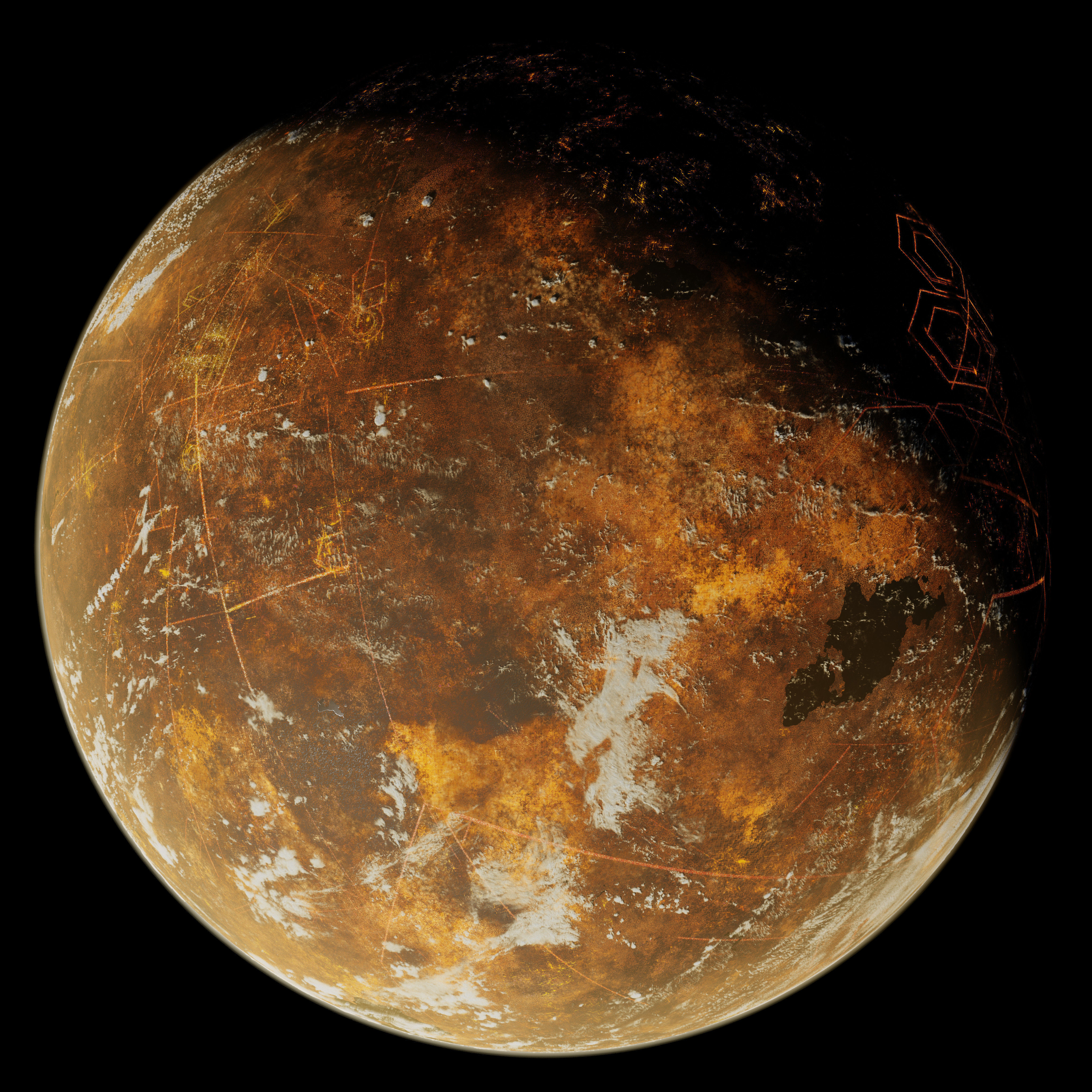 Nar Shaddaa - 16k Star Wars Planet Texture 3D model_9