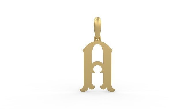 Initial Letters Pendant Circusia A 3D print model