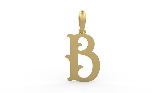 Initial Letters Pendant Circusia B 3D print model