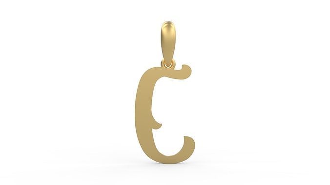 Initial Letters Pendant Circusia C 3D print model