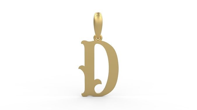 Initial Letters Pendant Circusia D 3D print model