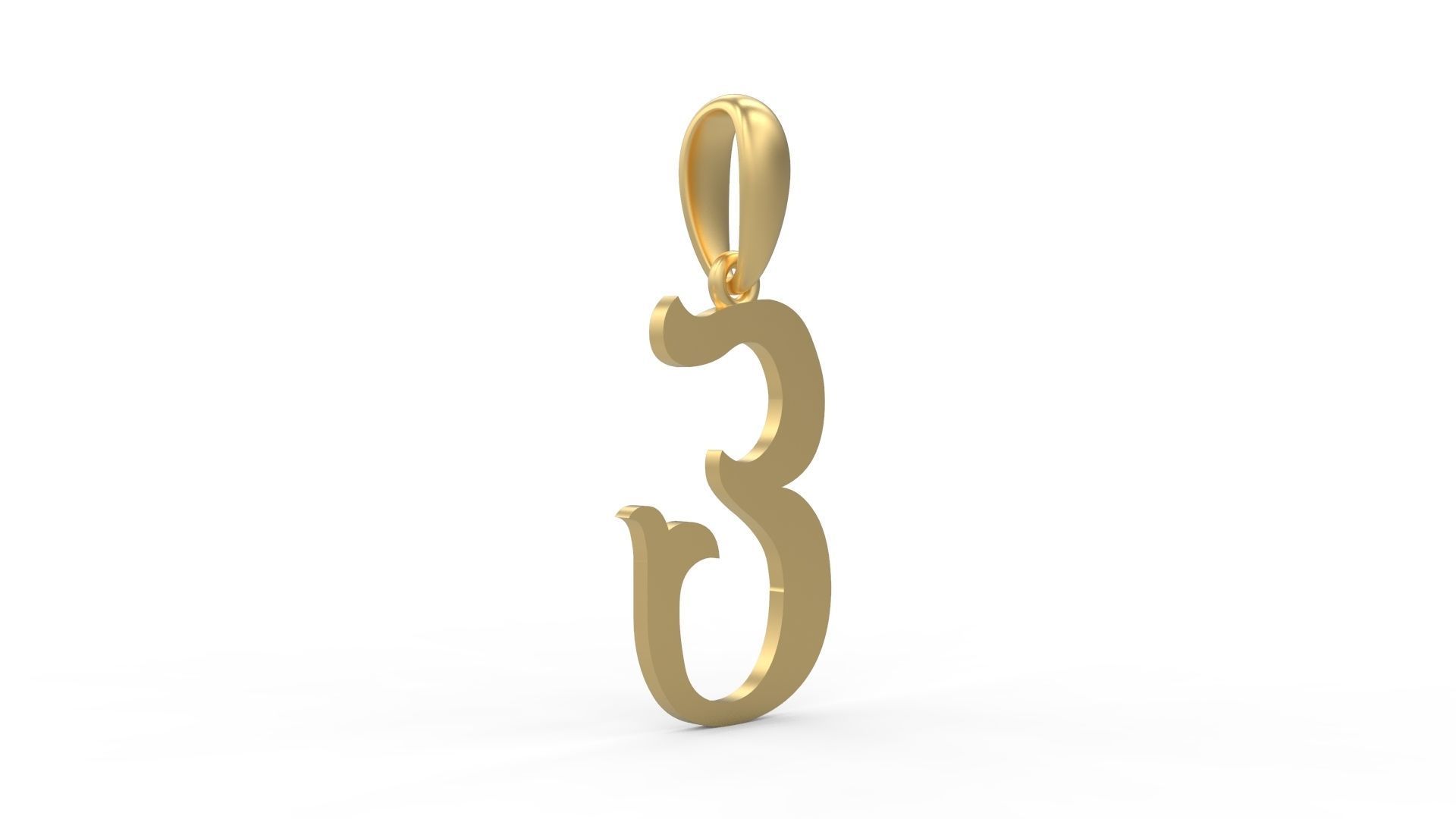 Initial Letters Pendant Circusia E 3D print model_3