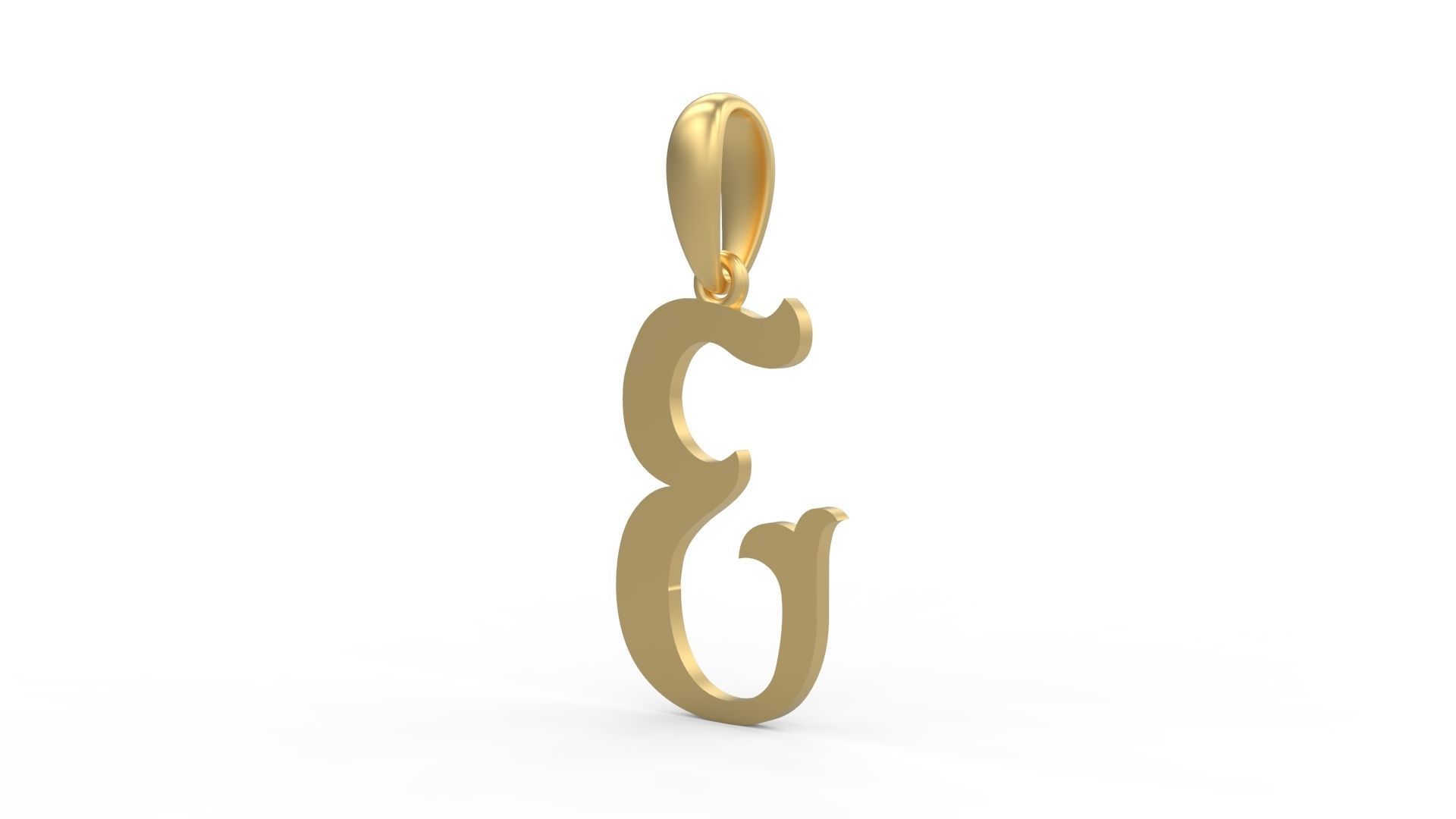 Initial Letters Pendant Circusia E 3D print model_1