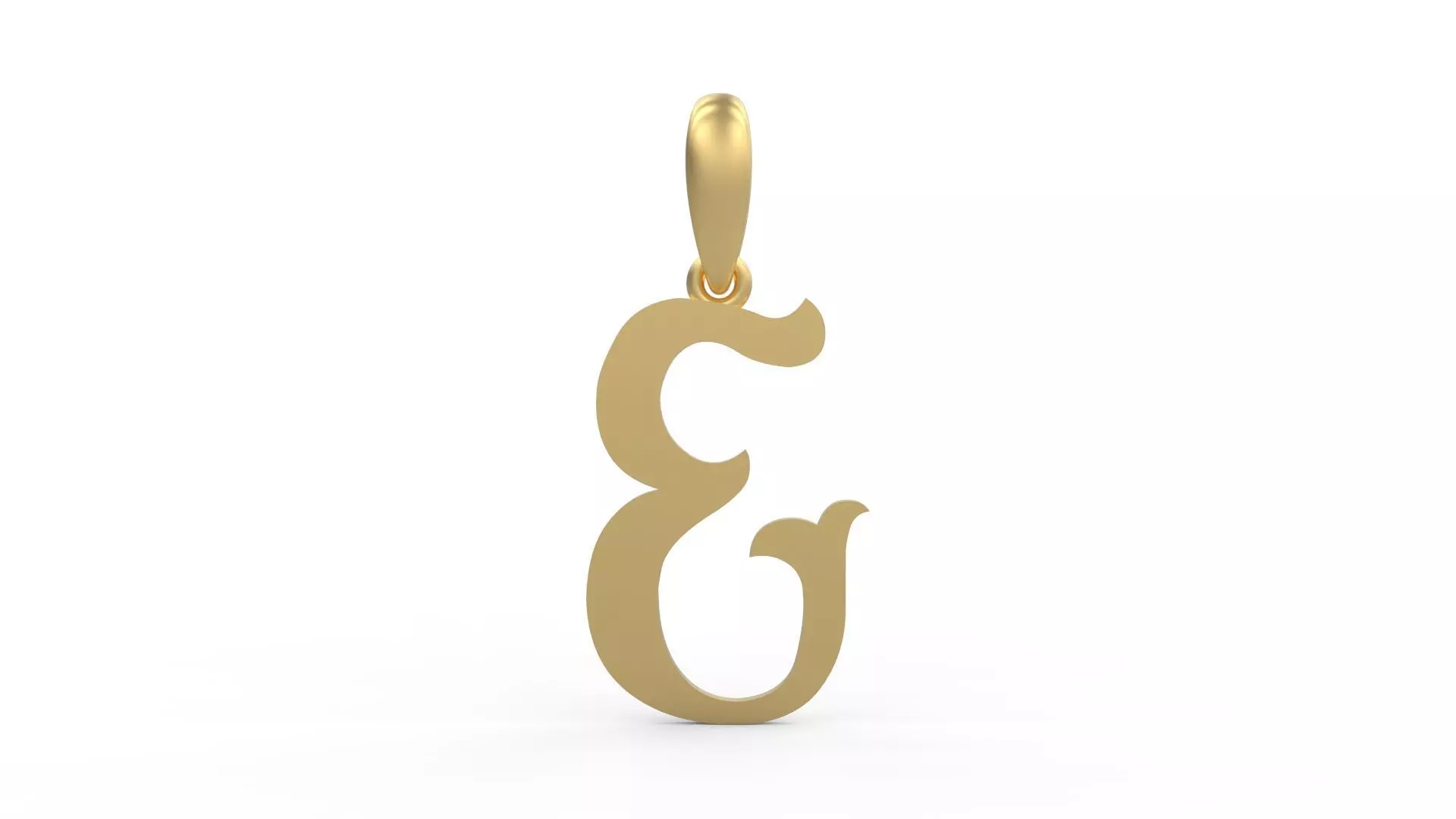 Initial Letters Pendant Circusia E 3D print model_0
