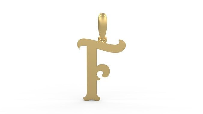 Initial Letters Pendant Circusia F 3D print model
