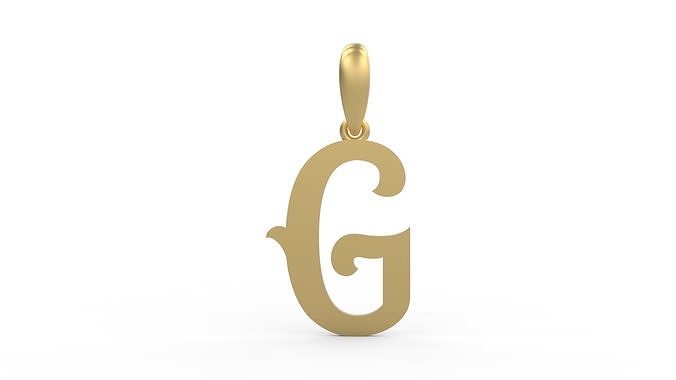 Initial Letters Pendant Circusia G 3D print model