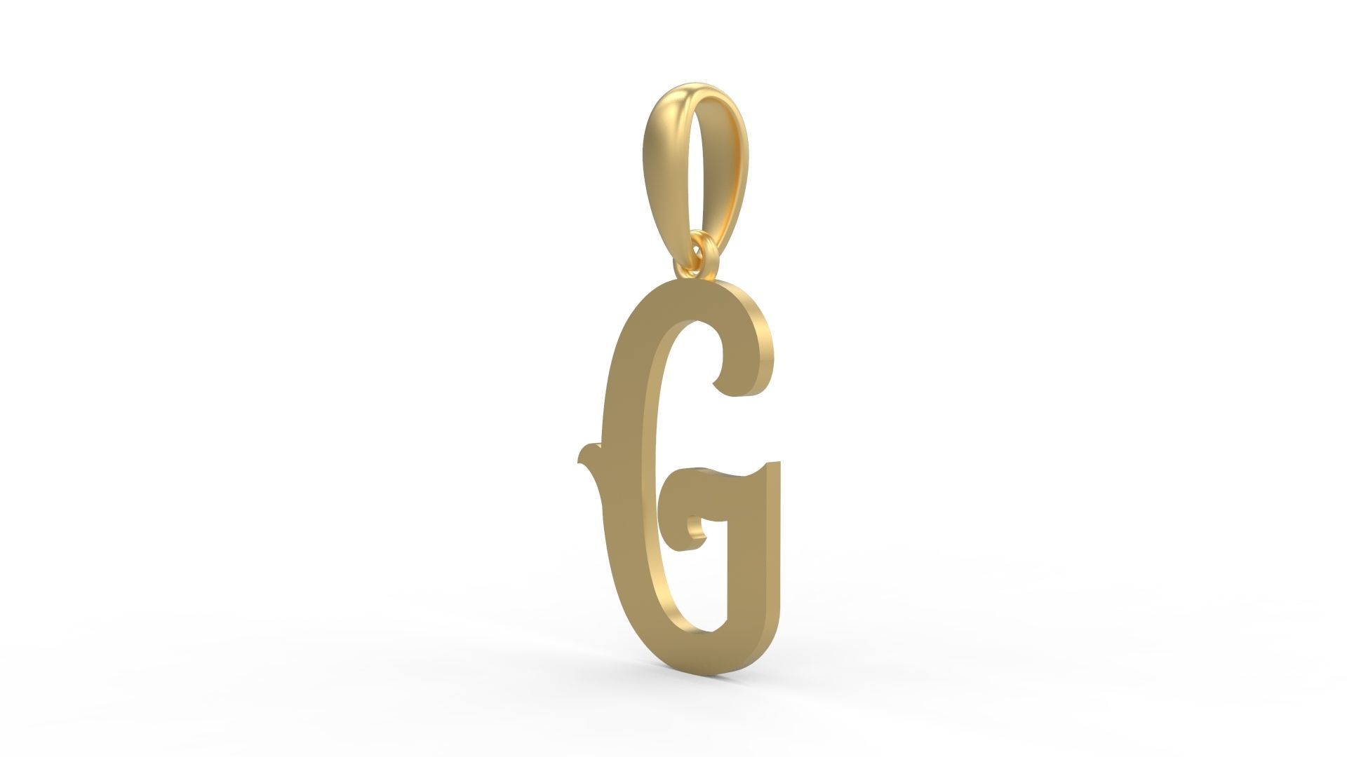 Initial Letters Pendant Circusia G 3D print model_1