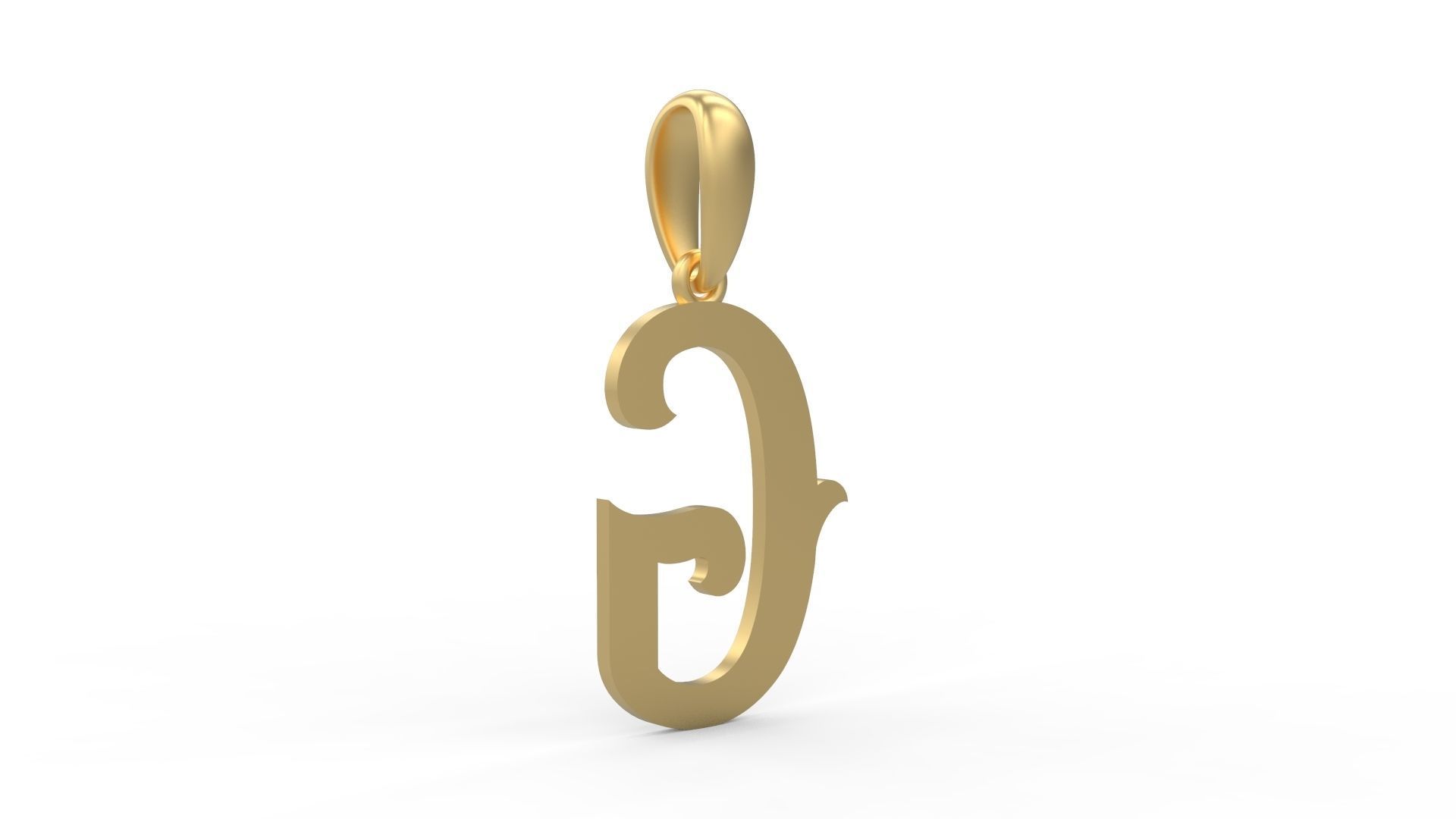 Initial Letters Pendant Circusia G 3D print model_3