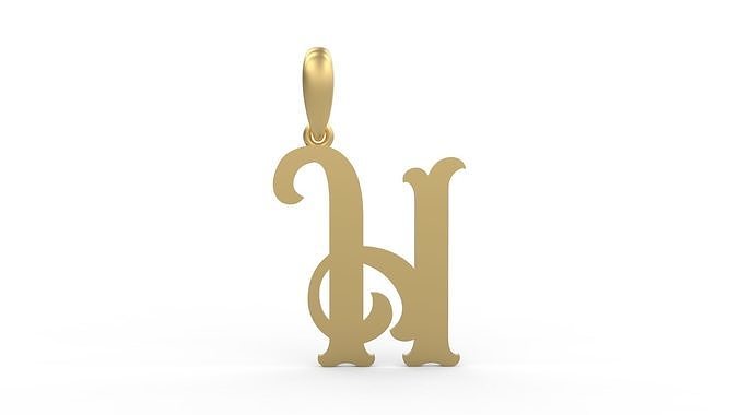 Initial Letters Pendant Circusia H 3D print model