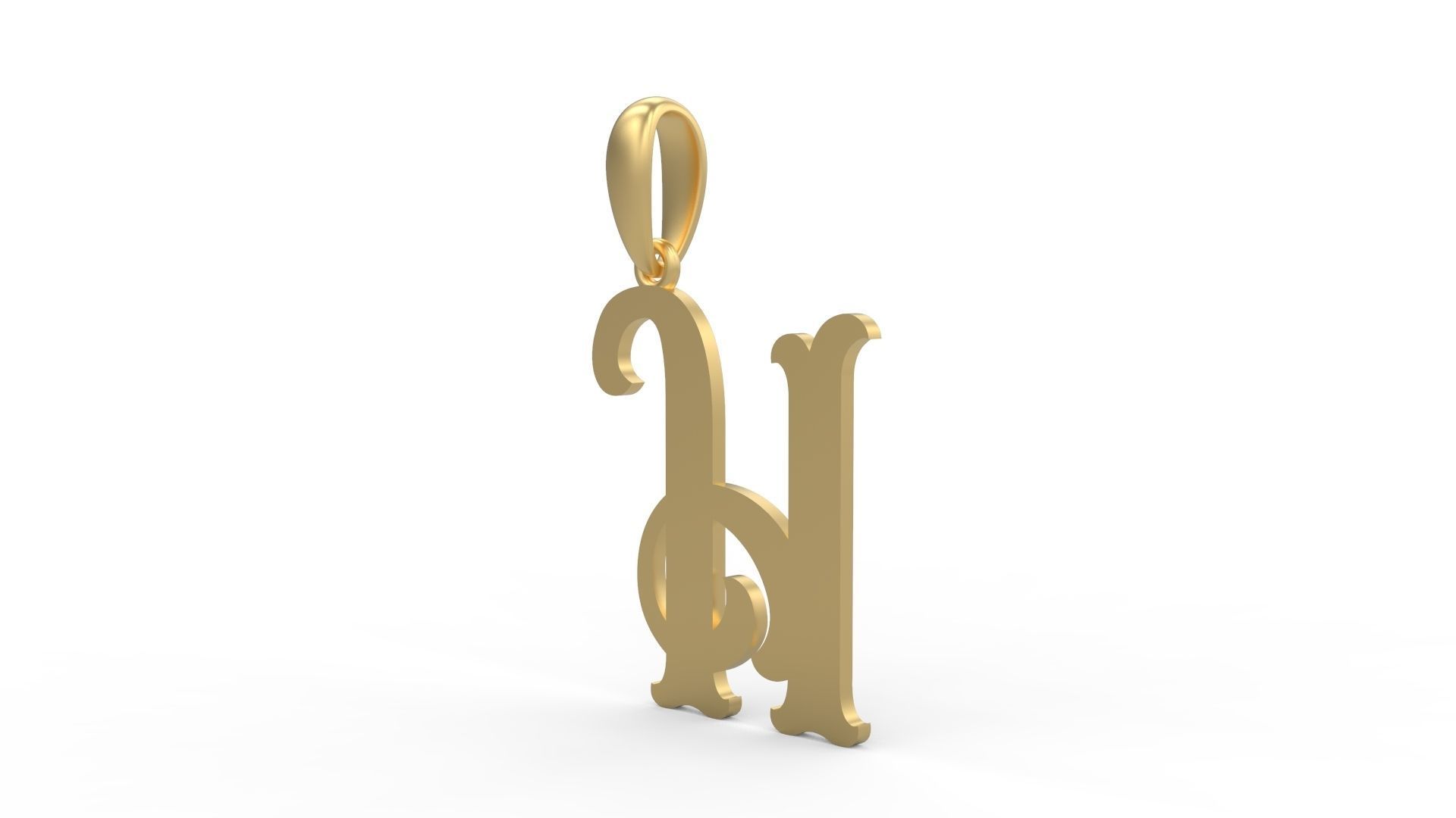 Initial Letters Pendant Circusia H 3D print model_1