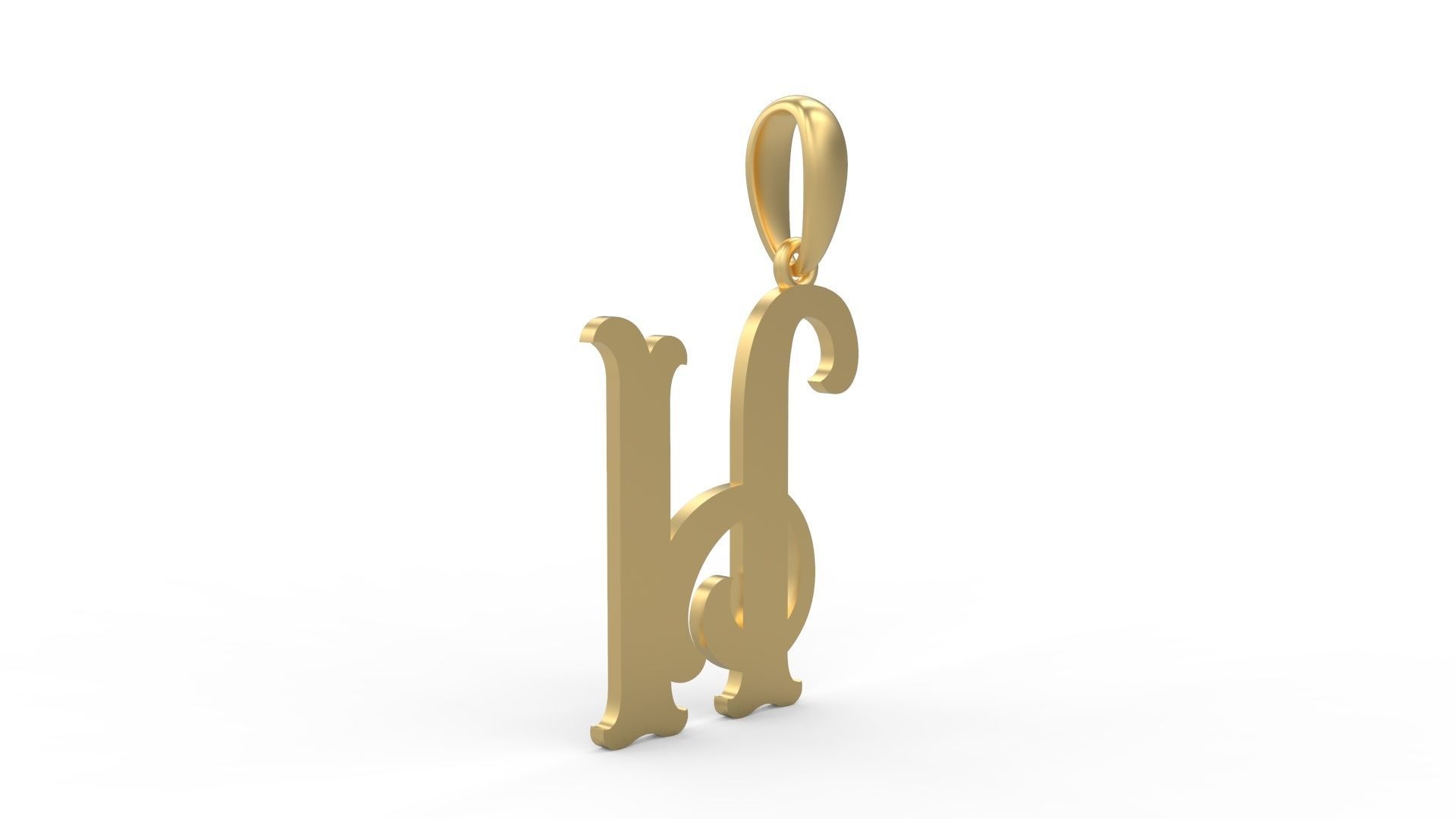 Initial Letters Pendant Circusia H 3D print model_3