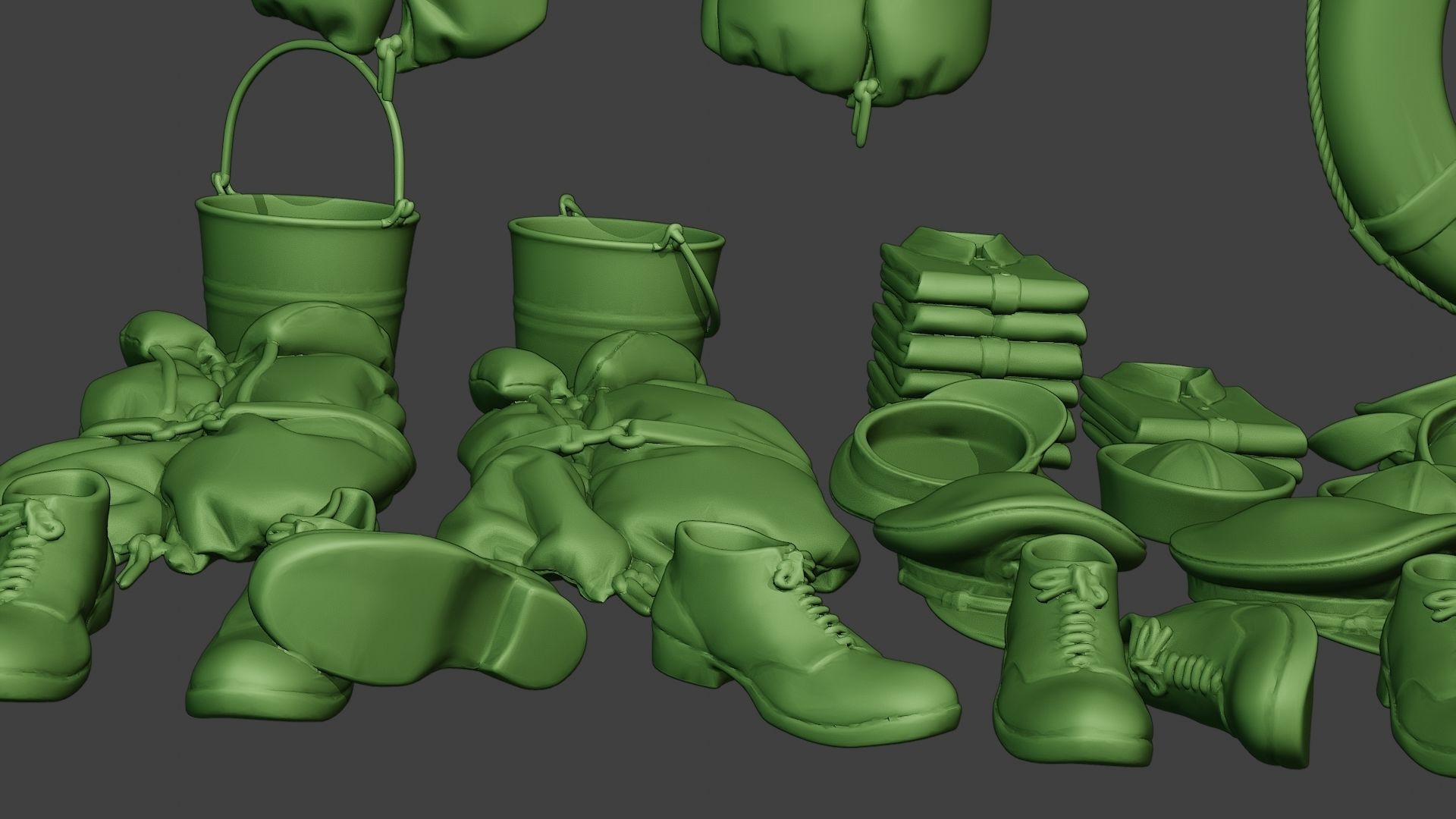 Ww2 US Naval Objects Pack1 3D print model_29