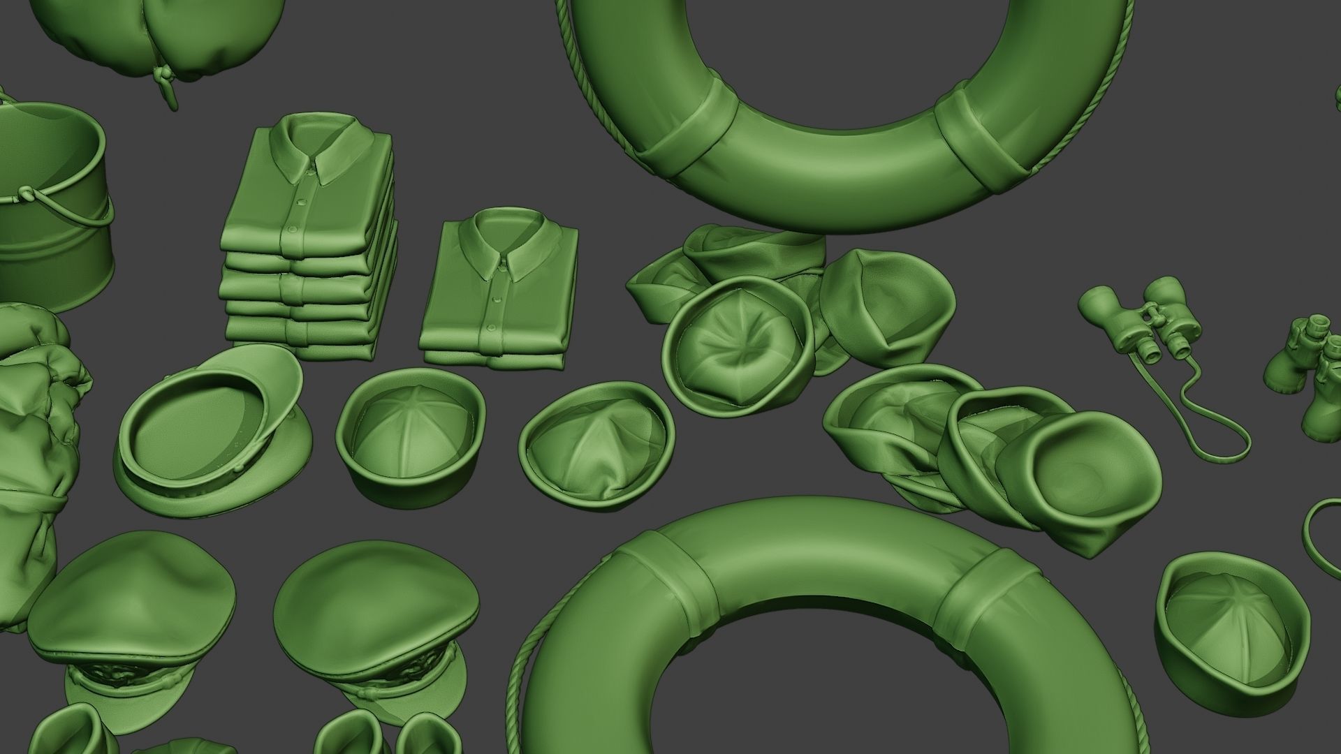 Ww2 US Naval Objects Pack1 3D print model_23