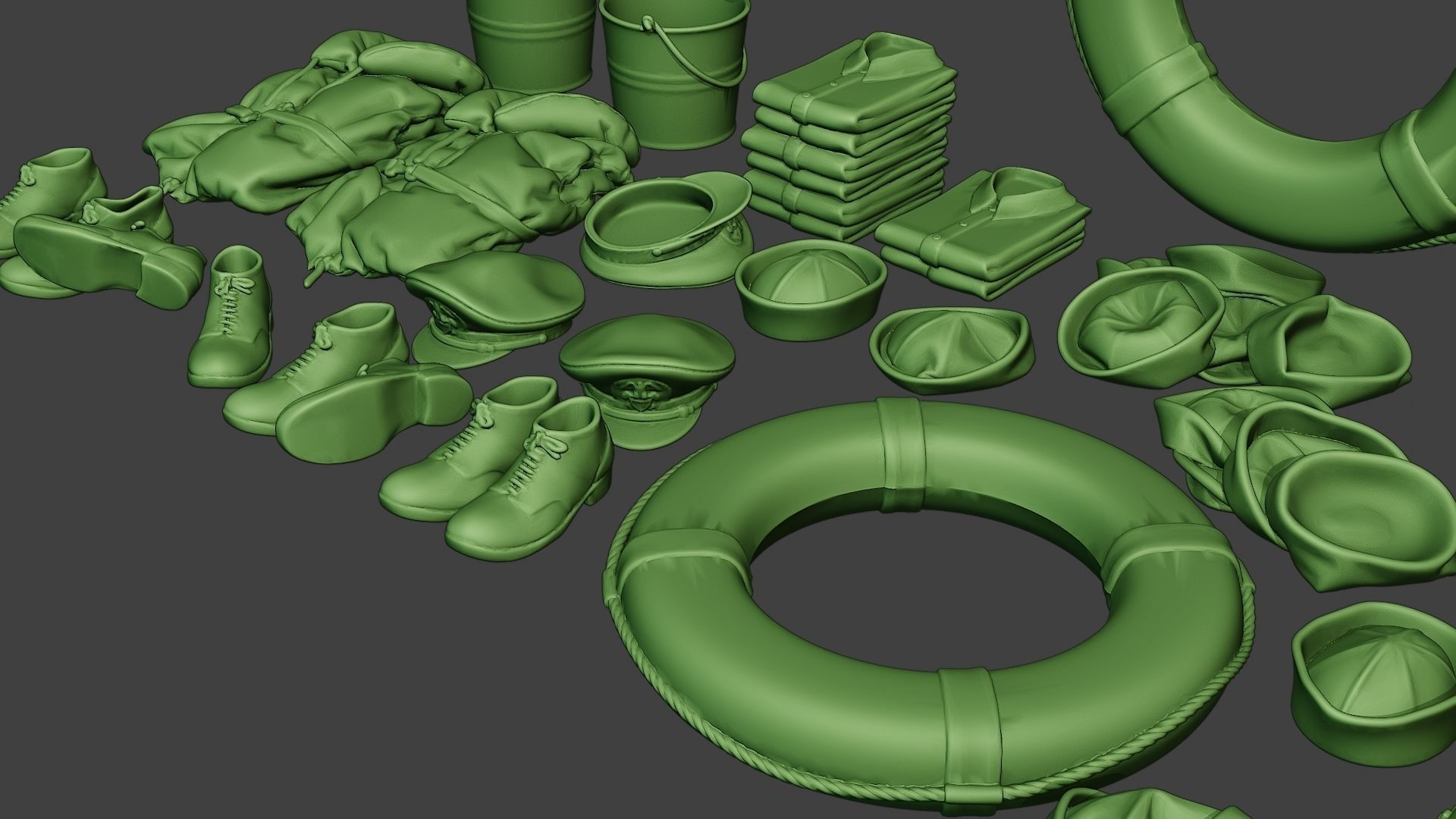 Ww2 US Naval Objects Pack1 3D print model_19