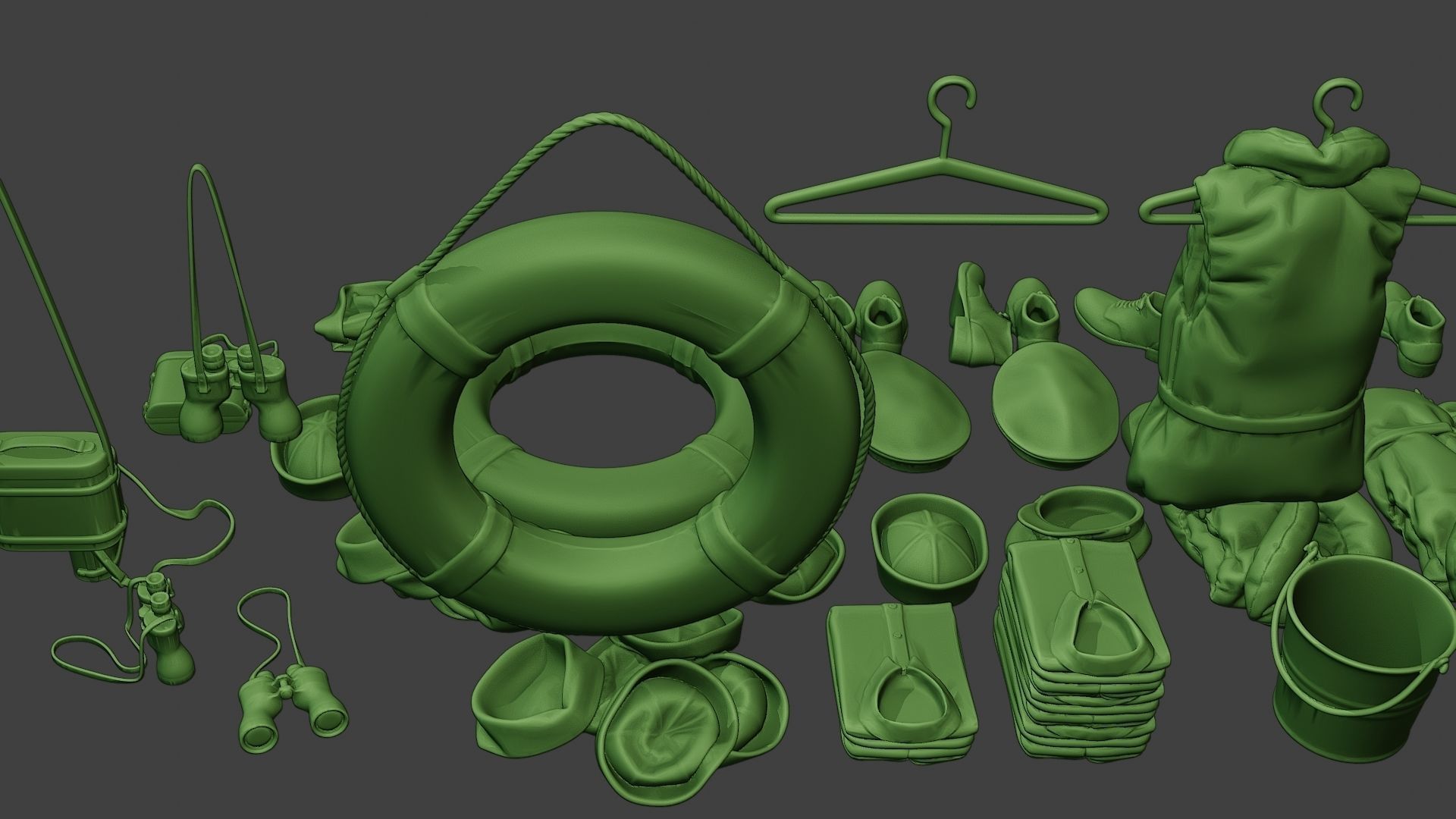 Ww2 US Naval Objects Pack1 3D print model_7