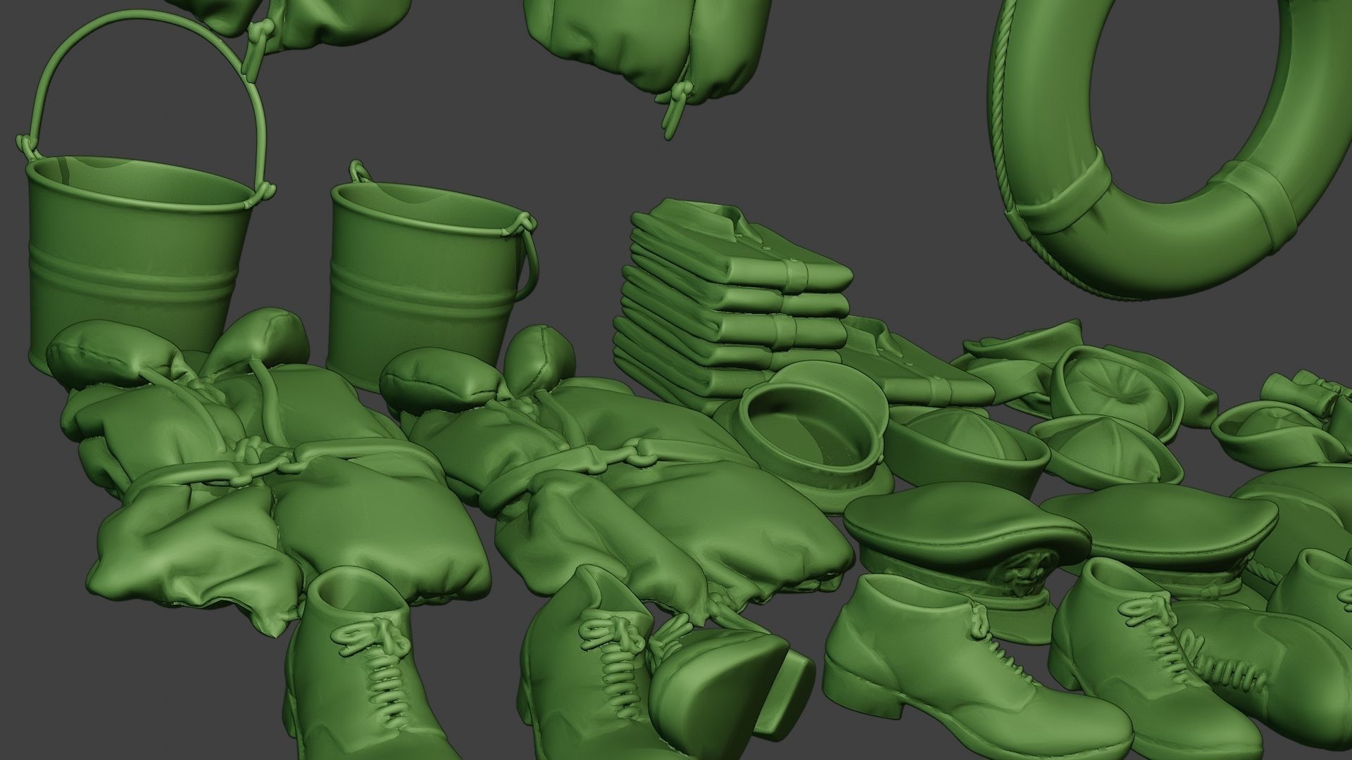 Ww2 US Naval Objects Pack1 3D print model_30