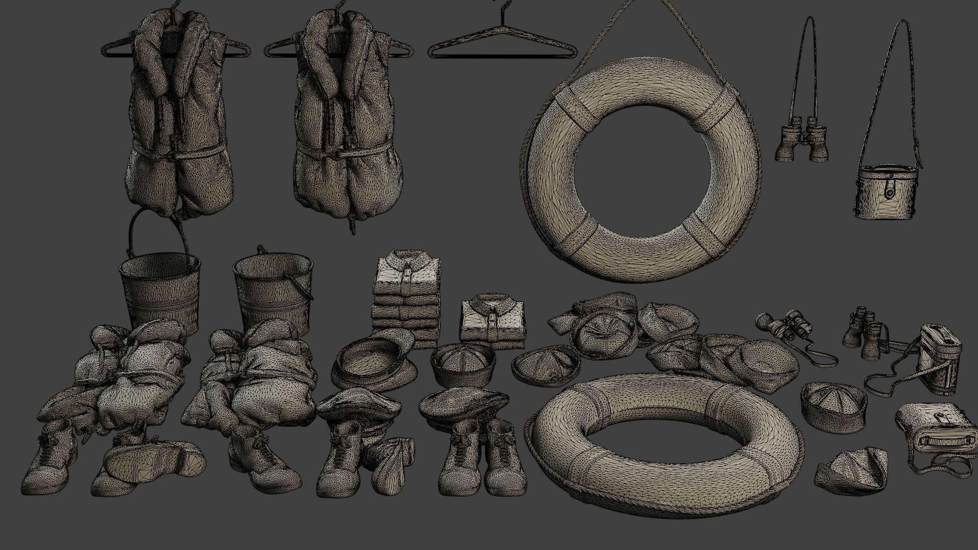 Ww2 US Naval Objects Pack1 3D print model_12