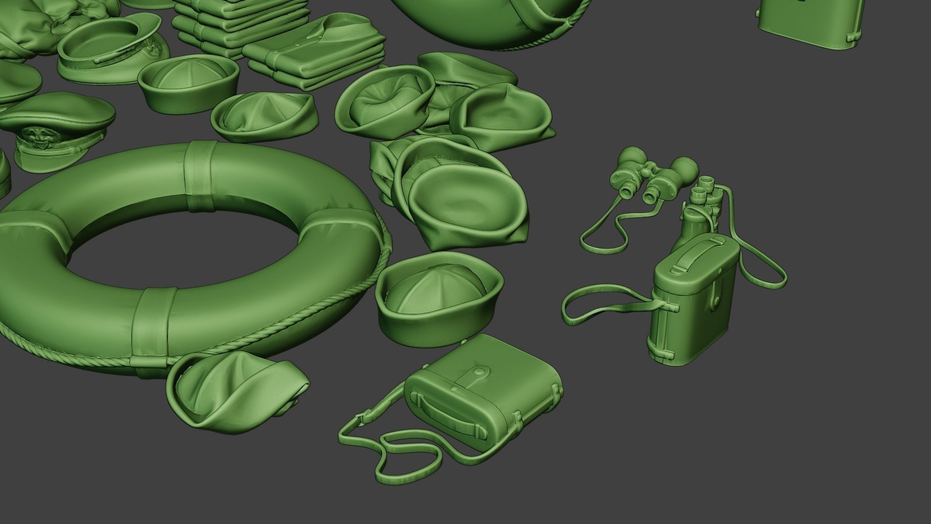 Ww2 US Naval Objects Pack1 3D print model_18