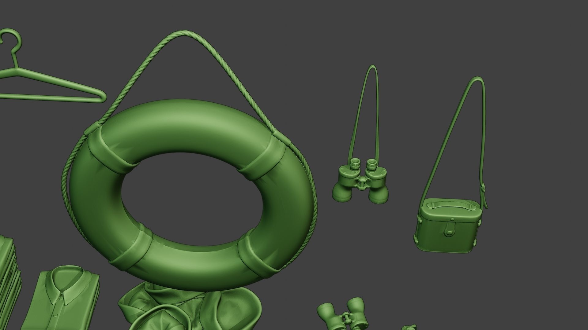 Ww2 US Naval Objects Pack1 3D print model_24