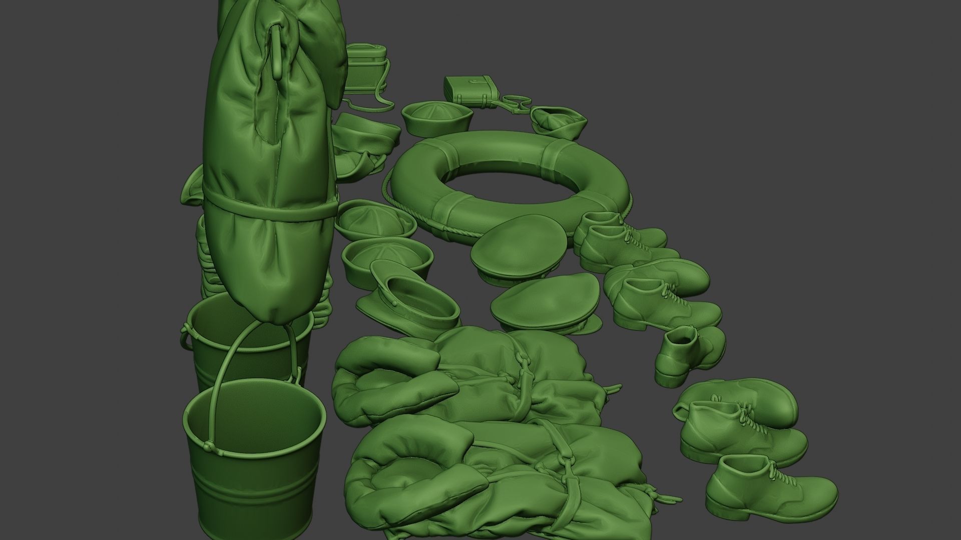 Ww2 US Naval Objects Pack1 3D print model_10