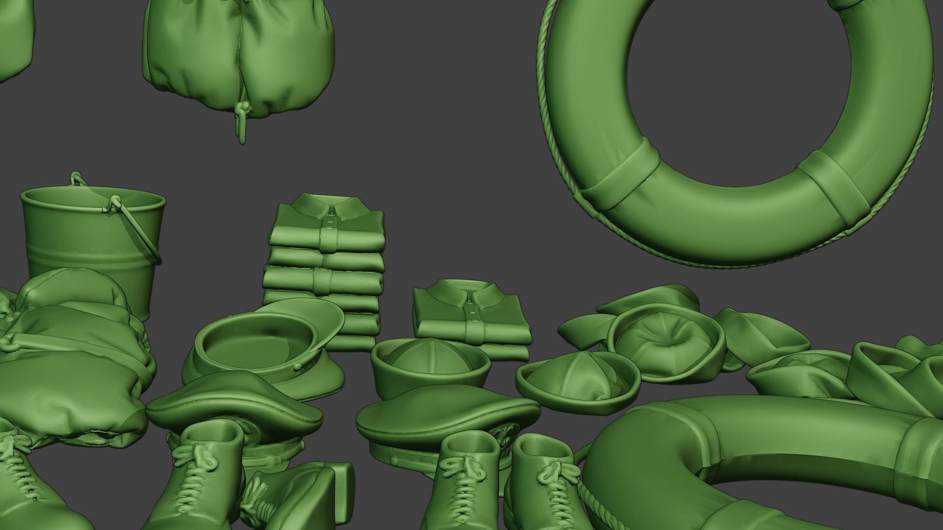 Ww2 US Naval Objects Pack1 3D print model_28