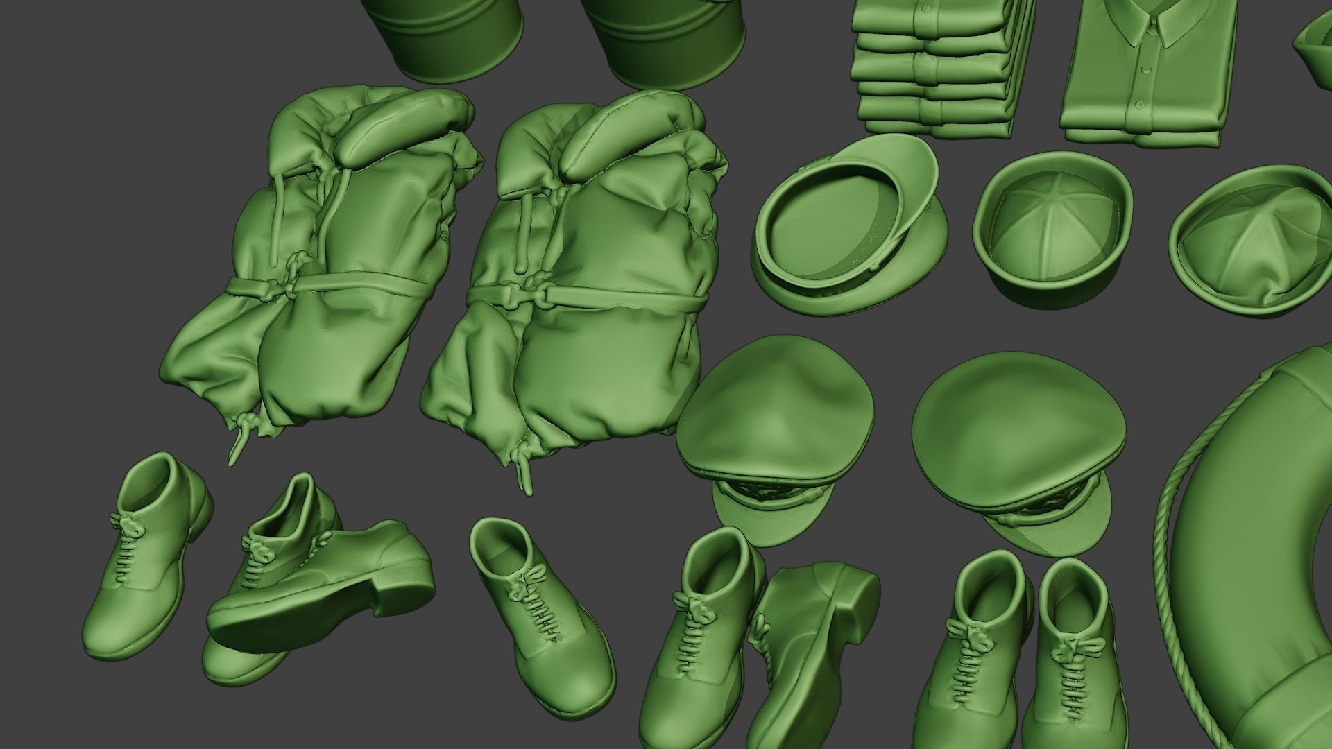 Ww2 US Naval Objects Pack1 3D print model_21