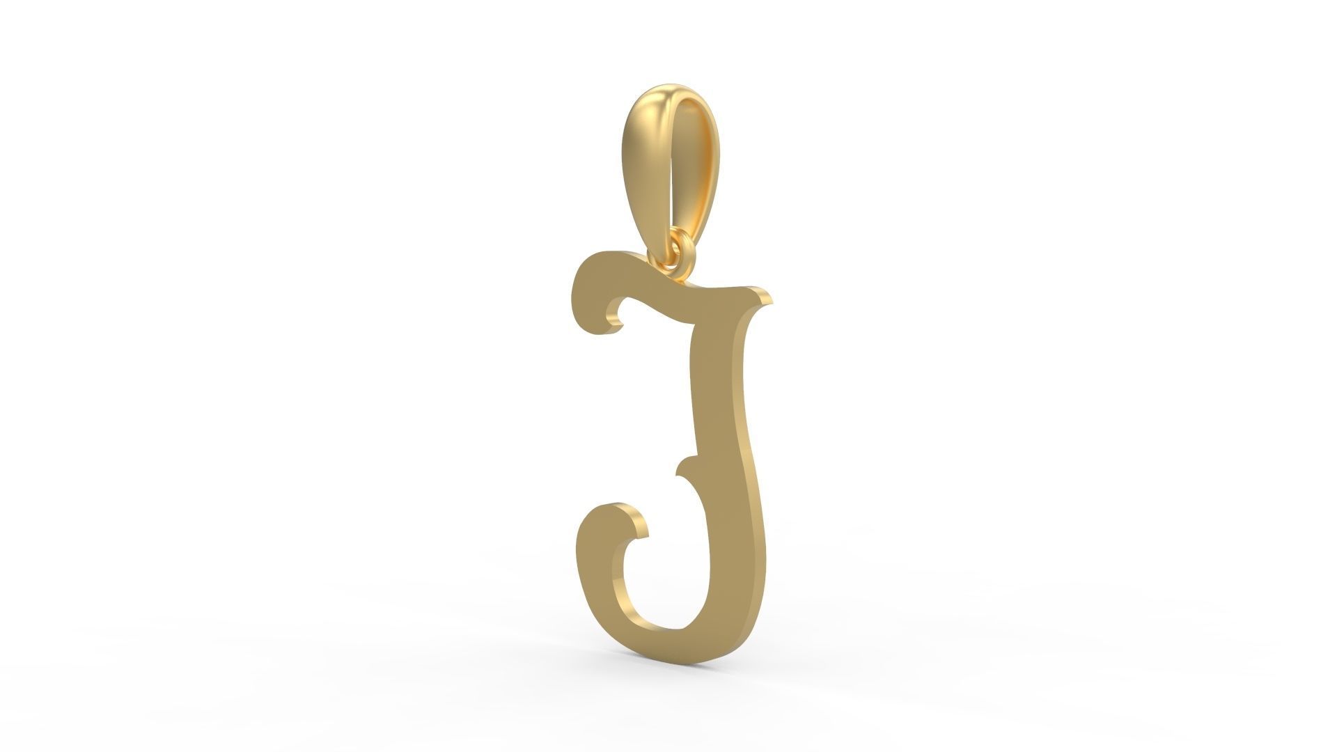 Initial Letters Pendant Circusia J 3D print model_1