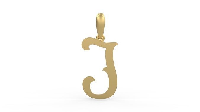 Initial Letters Pendant Circusia J 3D print model