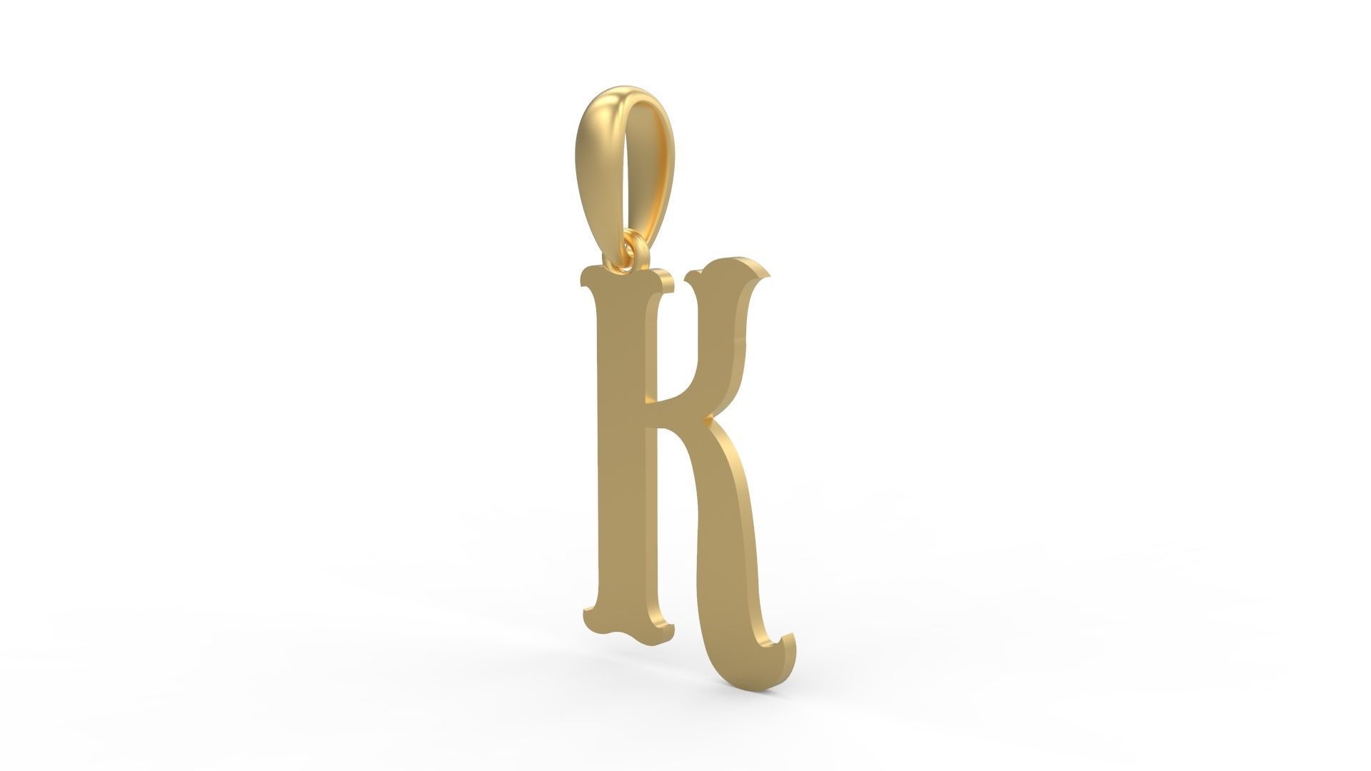 Initial Letters Pendant Circusia K 3D print model_1