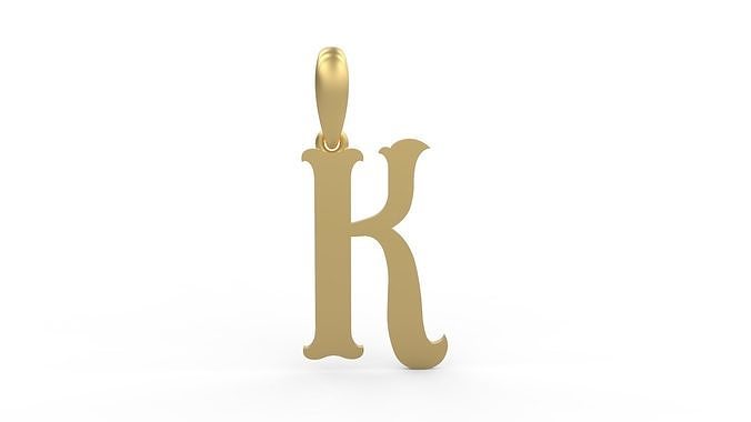 Initial Letters Pendant Circusia K 3D print model