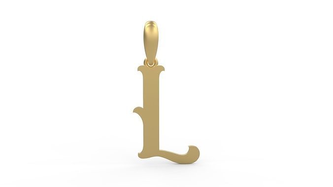 Initial Letters Pendant Circusia L 3D print model