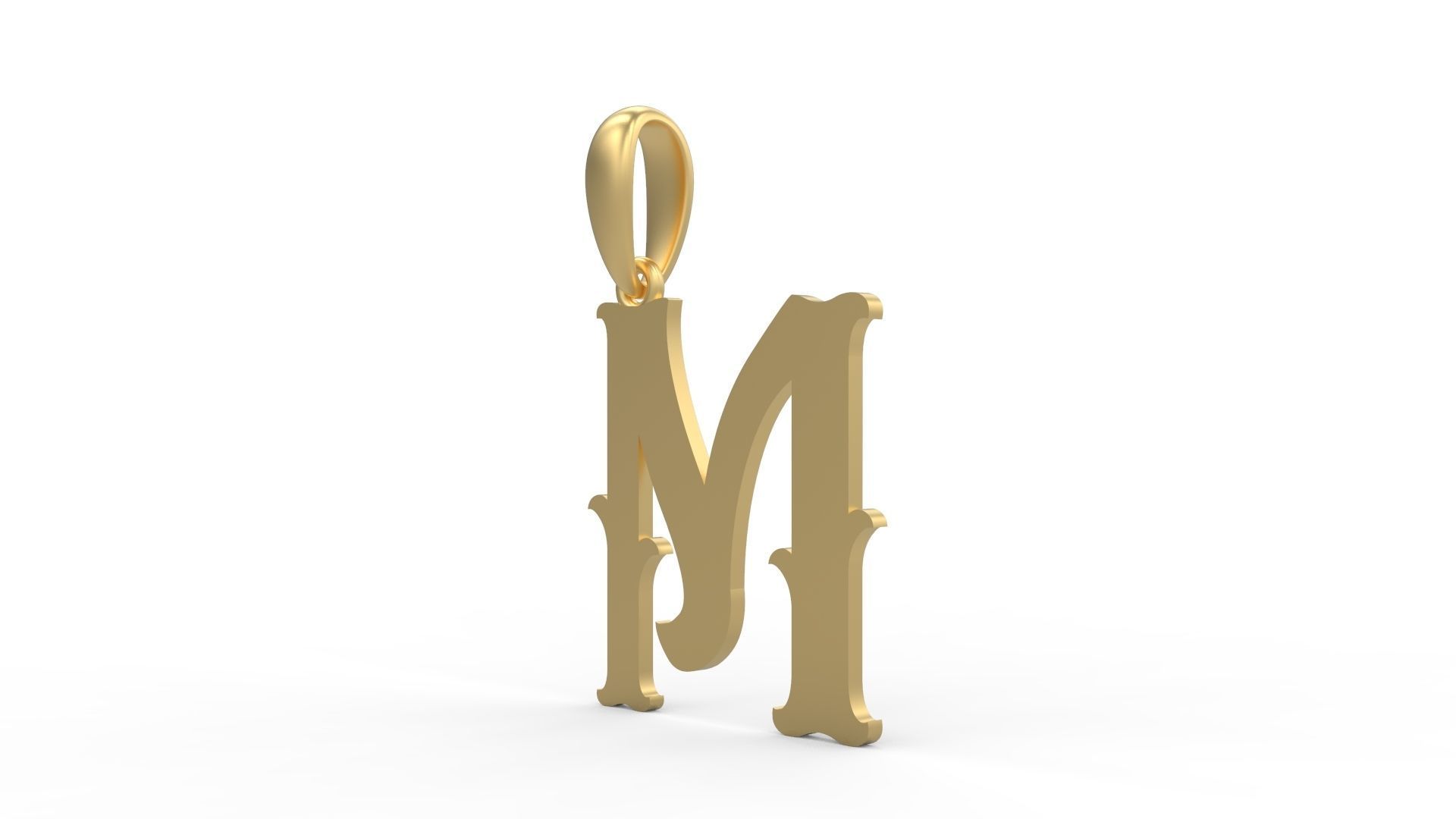  Initial Letters Pendant Circusia M 3D print model_1