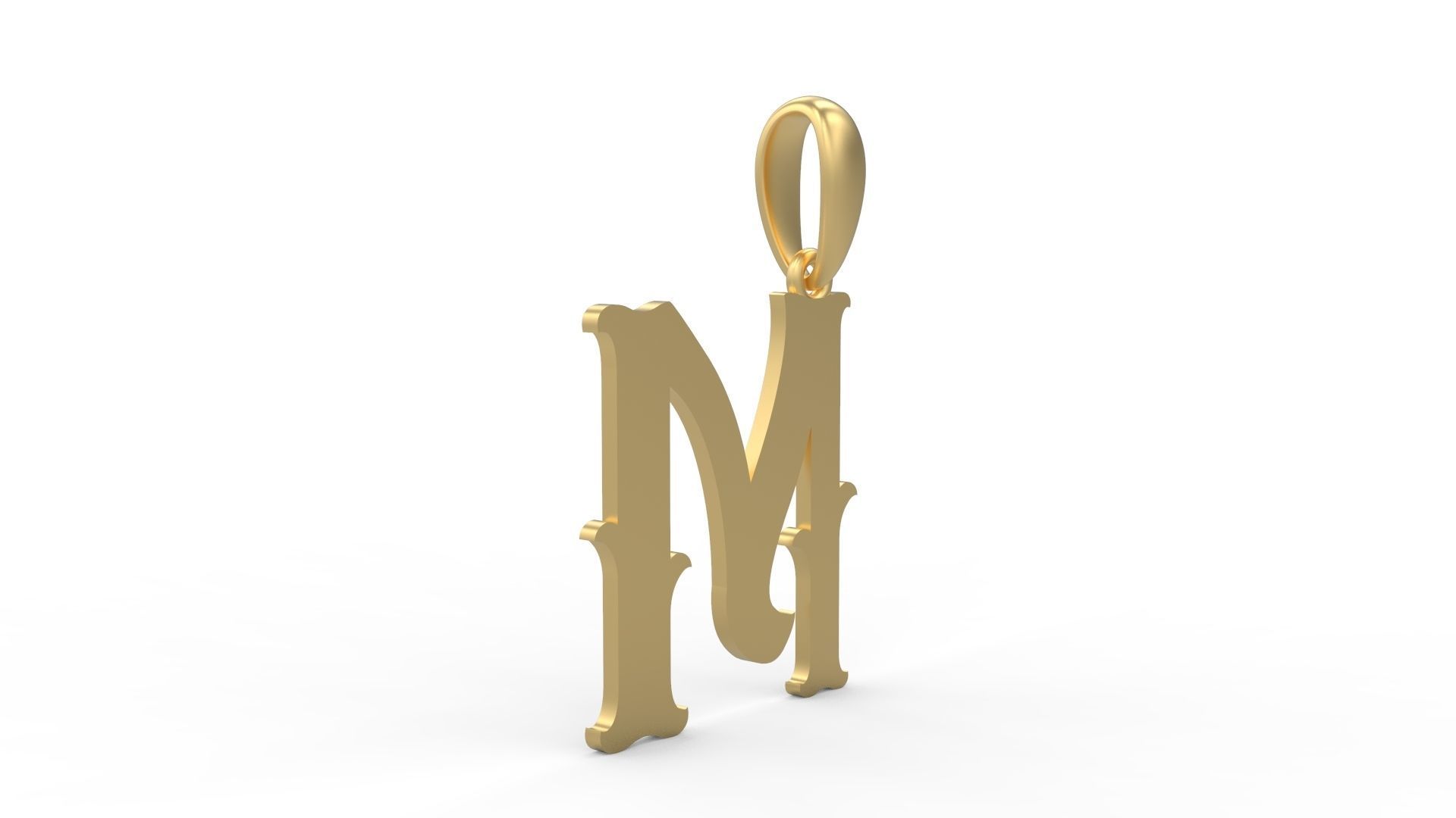  Initial Letters Pendant Circusia M 3D print model_3