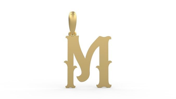  Initial Letters Pendant Circusia M 3D print model