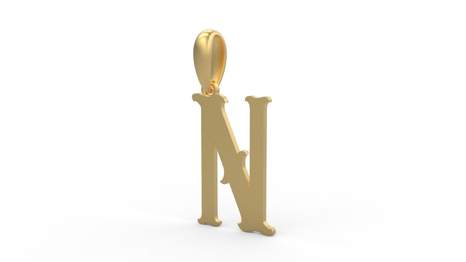 Initial Letters Pendant Circusia N 3D print model_1