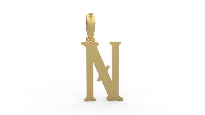 Initial Letters Pendant Circusia N 3D print model
