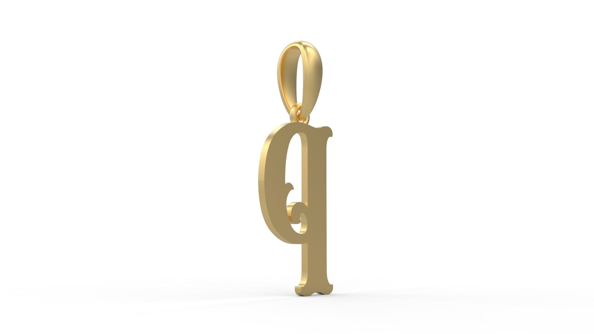 Initial Letters Pendant Circusia P 3D print model_3