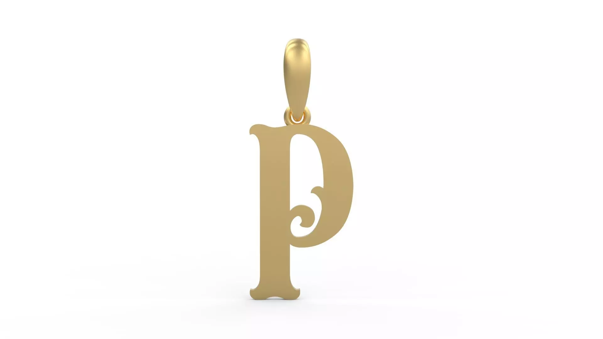 Initial Letters Pendant Circusia P 3D print model_0